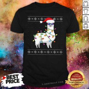 Funny Alpaca Light Christmas Shirt