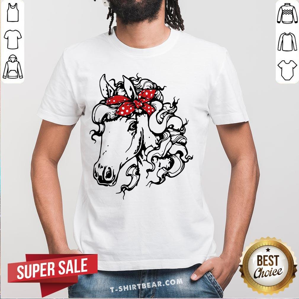 Pretty Horse Bandana Horseback Riding Horse Lover Shirt