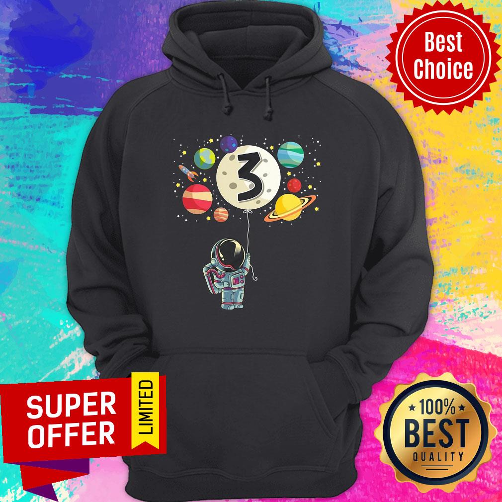 Galaxy 3 Years Old Birthday Boy Gifts Astronaut 3Rd Birthday Shirt