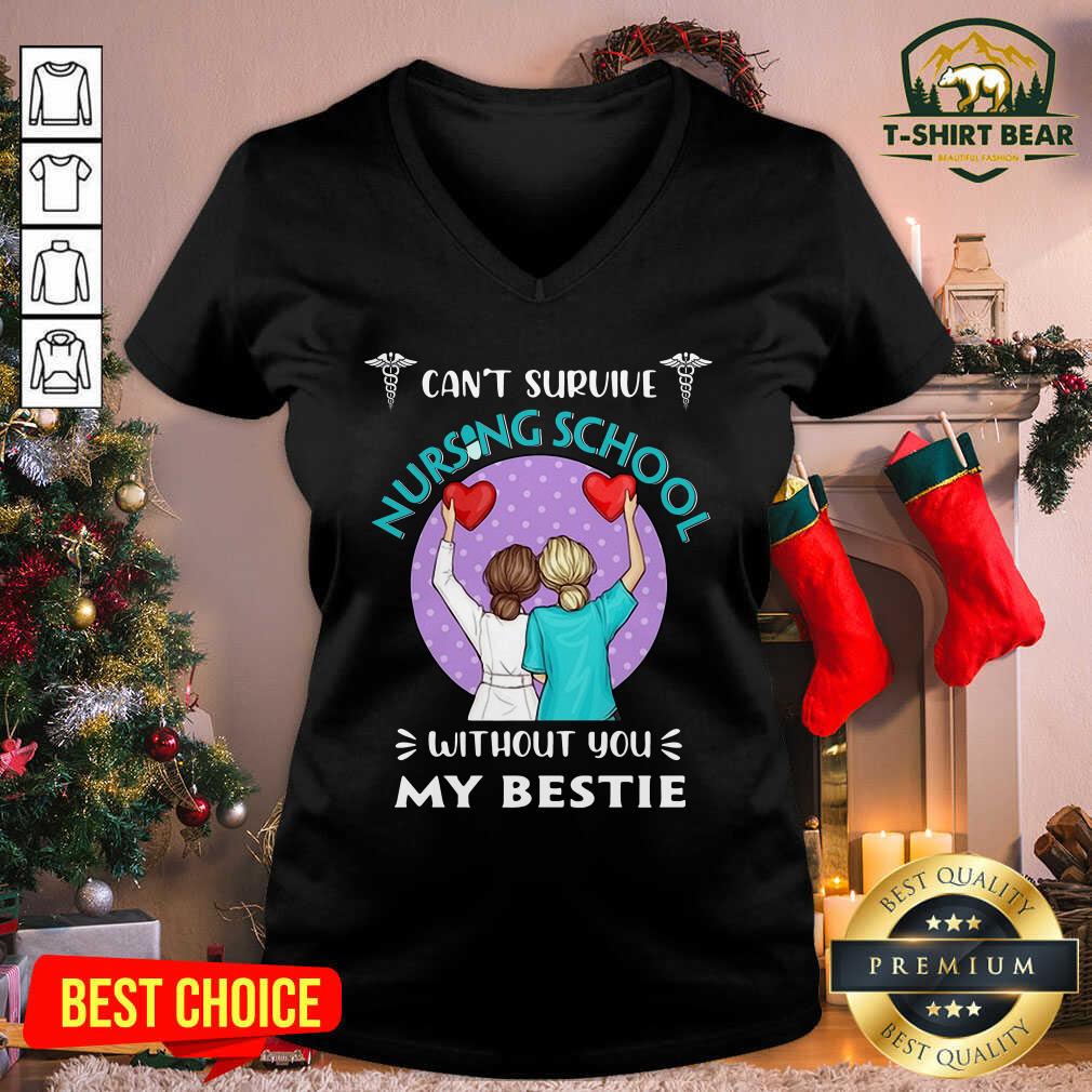 Colorful Can’t Survive Nursing School Without You My Bestie Shirt