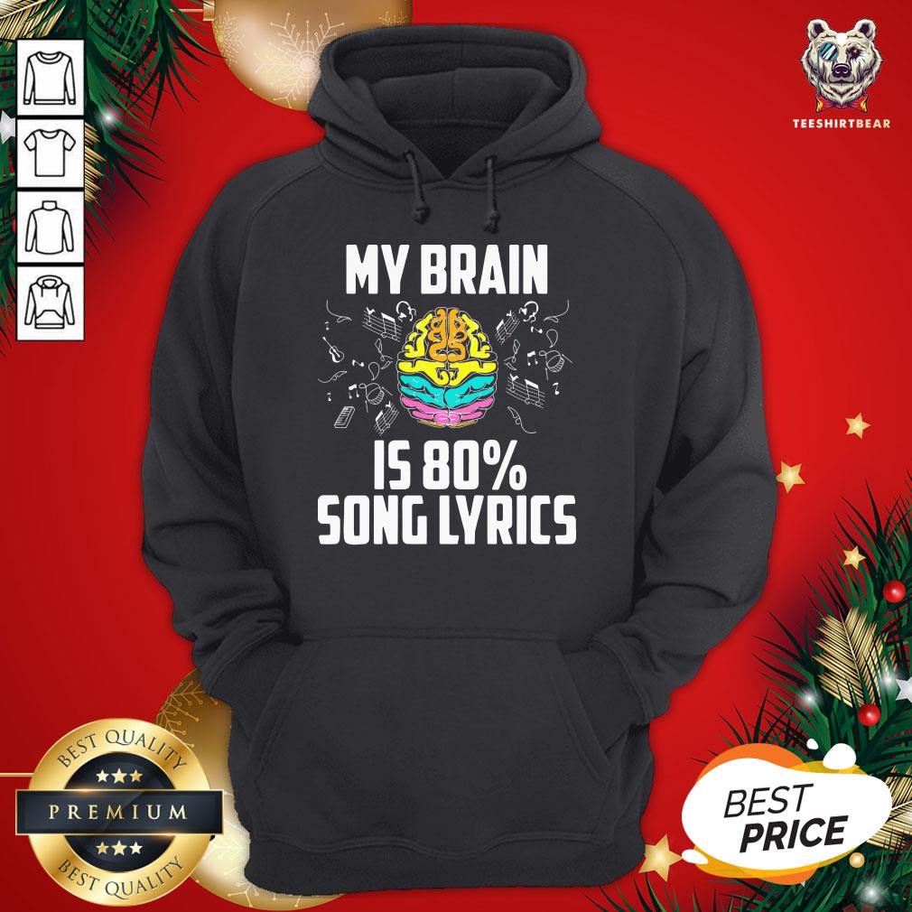 Good My Brain Is 80 Percent Song Lyrics Shirt