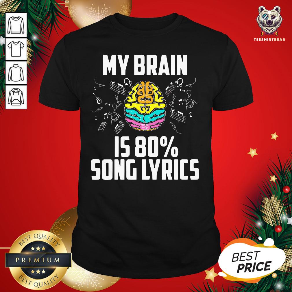 Good My Brain Is 80 Percent Song Lyrics Shirt