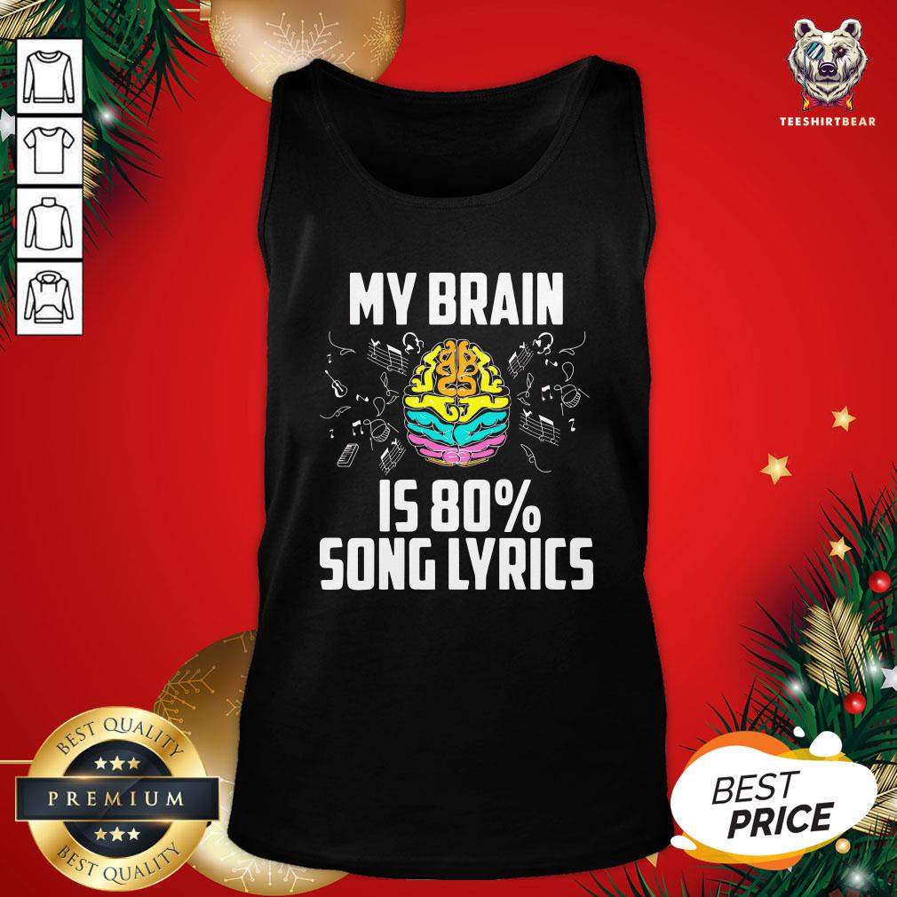 Good My Brain Is 80 Percent Song Lyrics Shirt