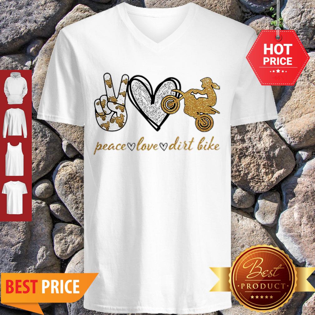Good Peace Love Dirt Bike Motorcycle Shirt