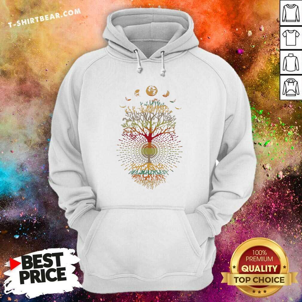Good Phases Moon Retro 60s 70s Vibe Tree Life Shirt