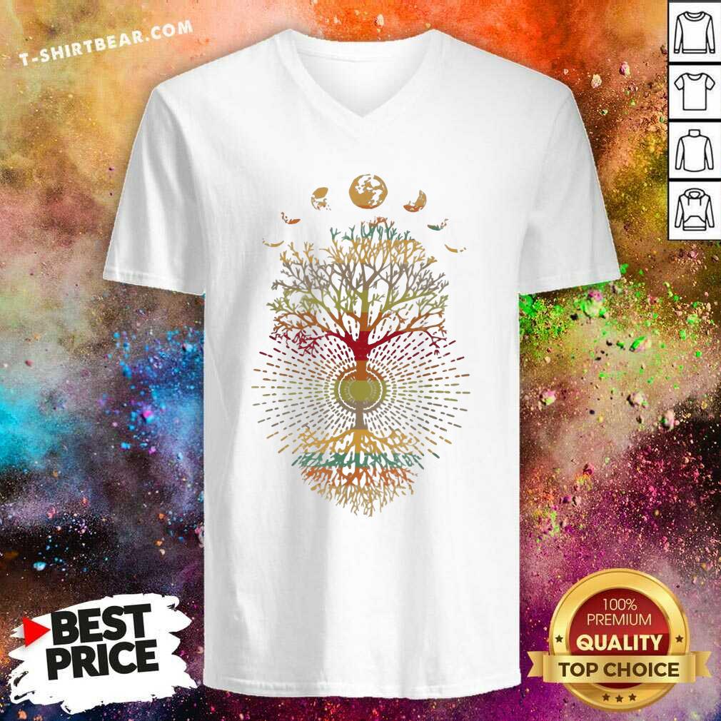 Good Phases Moon Retro 60s 70s Vibe Tree Life Shirt