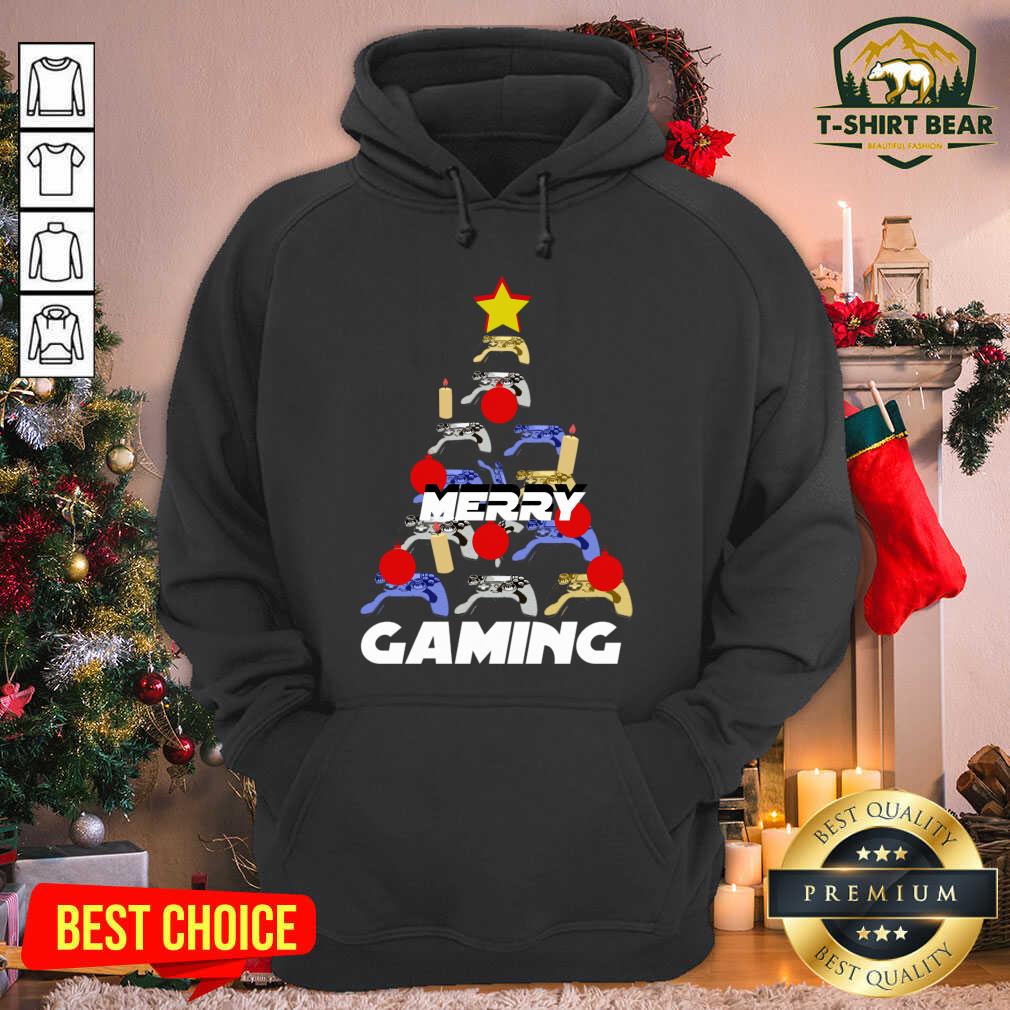 Grateful Christmas Tree For Gamer Mery Gaming Shirt