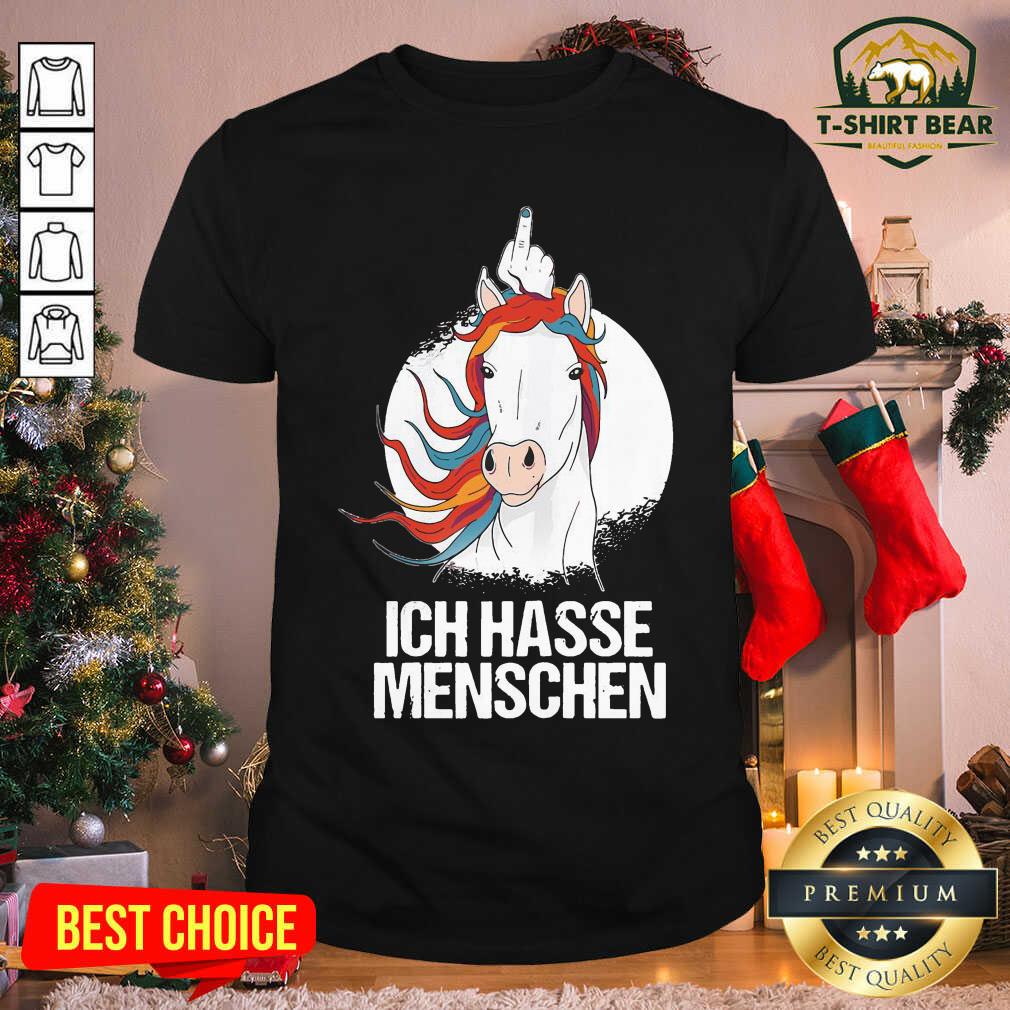 Grateful Ich Hasse Menschen Mittelfinger Cooles Horse Shirt
