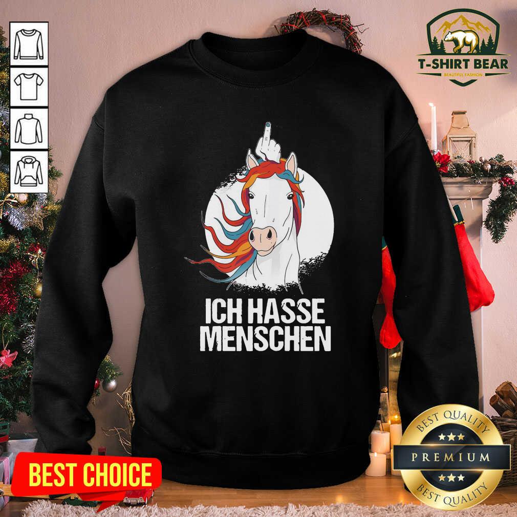 Grateful Ich Hasse Menschen Mittelfinger Cooles Horse Shirt