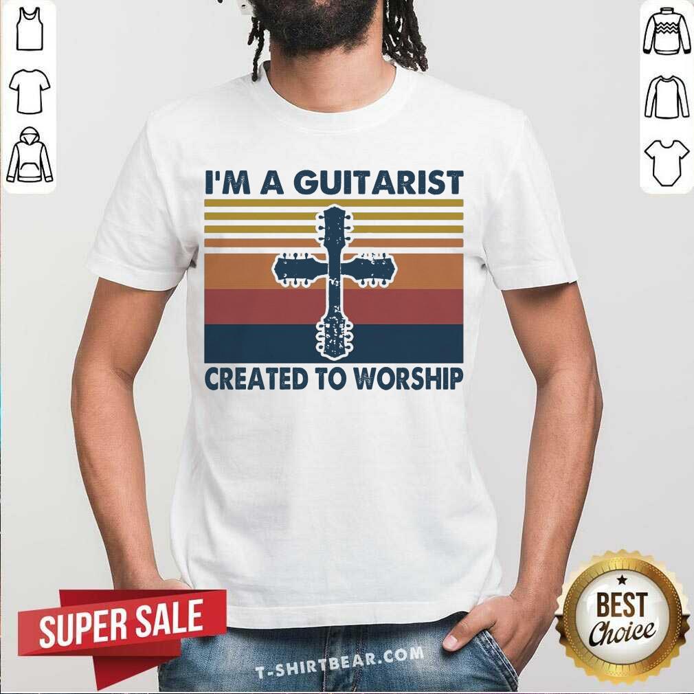 Grateful I’m A Guitarist Created To Worship Vintage Retro Shirt