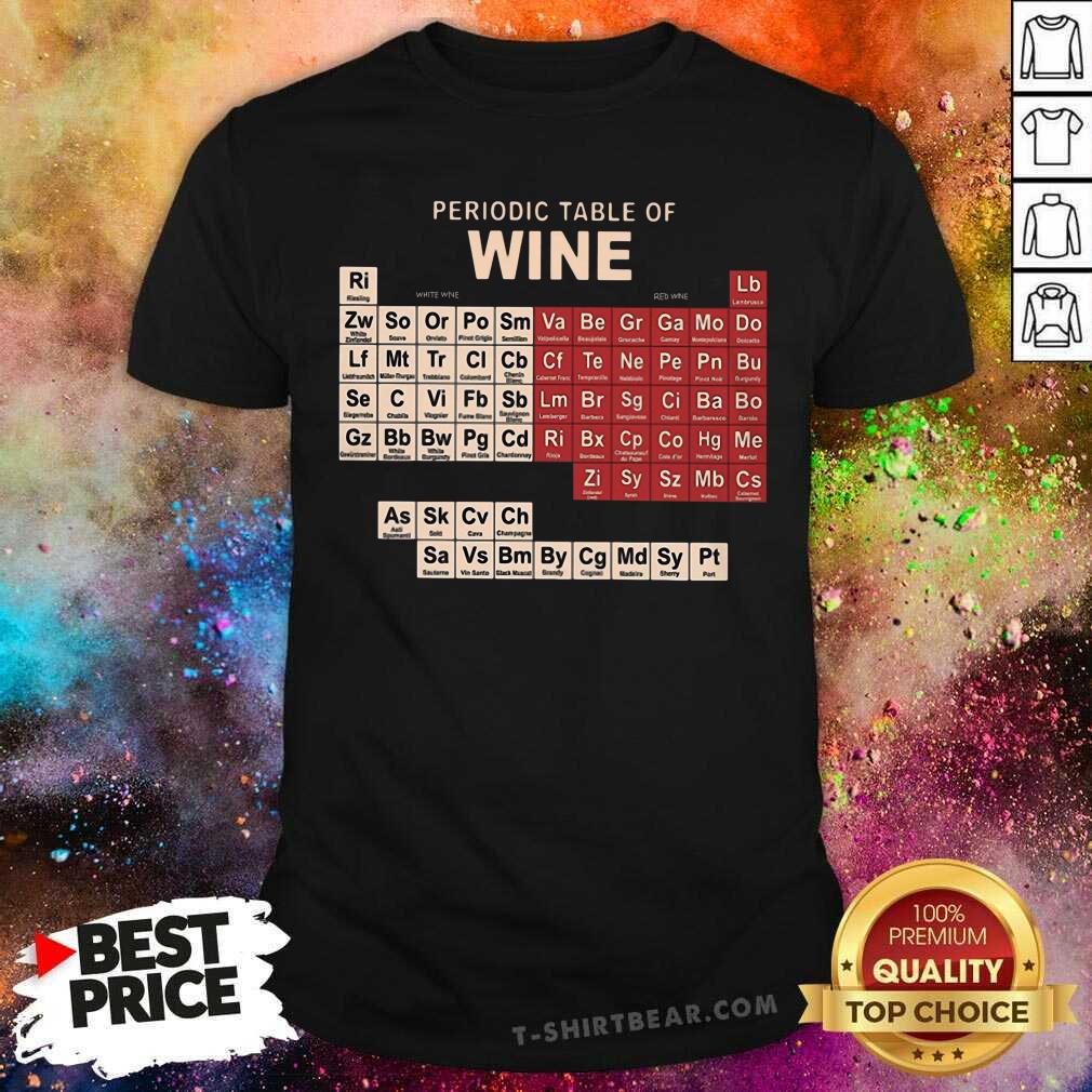 Grateful Periodic Table Of Wine Shirt