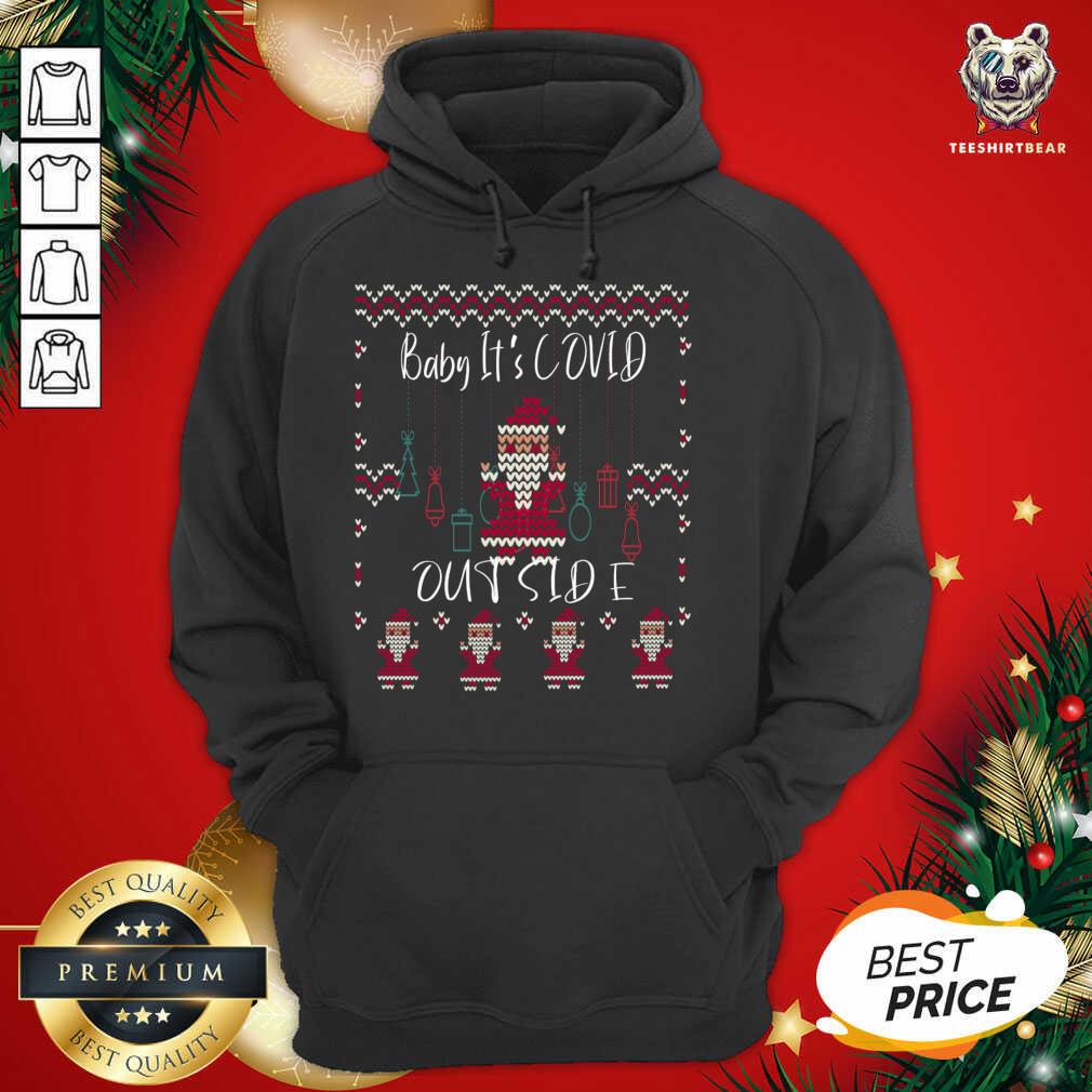 Great Baby It's COVID Outside Santa Ugly Christmas Sweater Gift T-Shirt