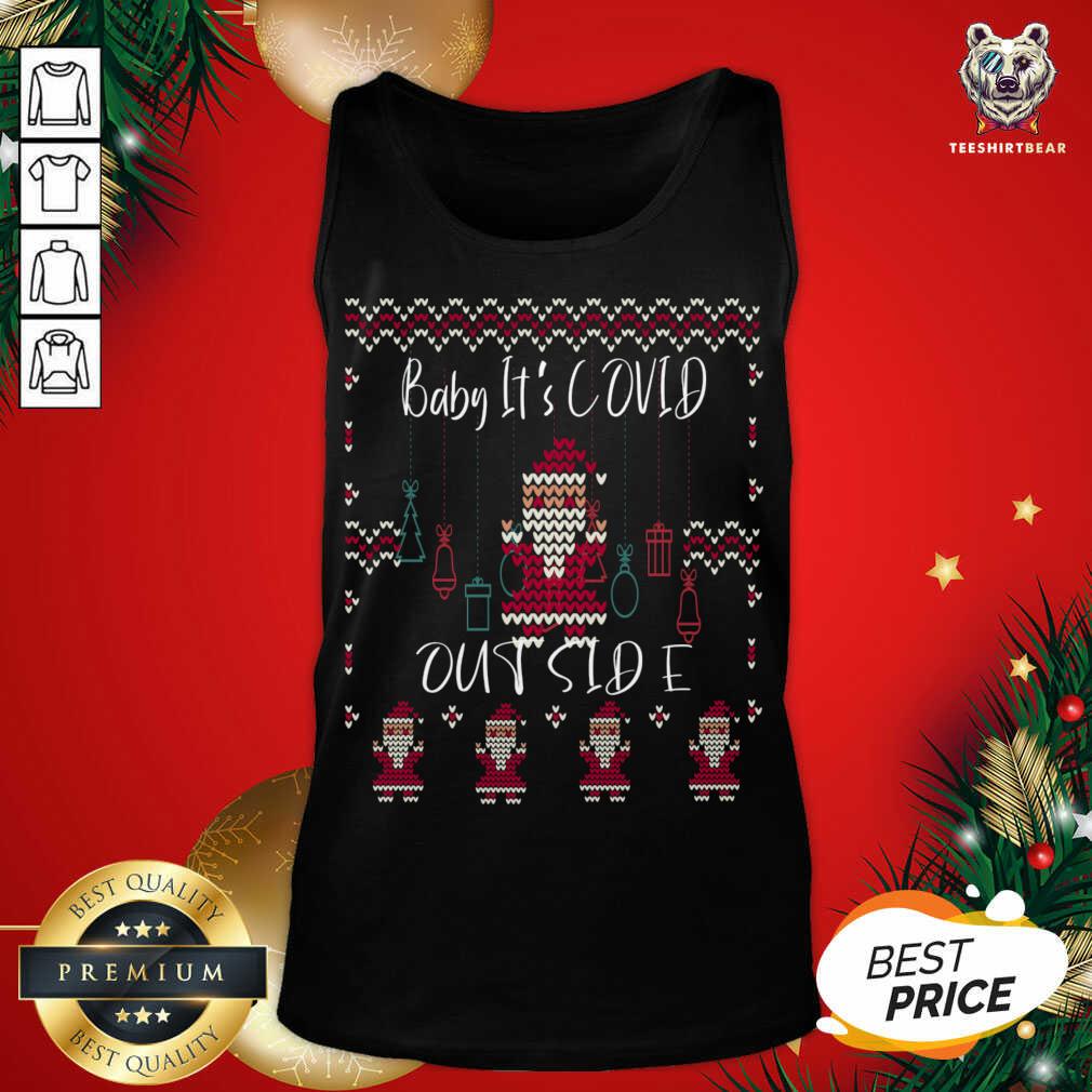 Great Baby It's COVID Outside Santa Ugly Christmas Sweater Gift T-Shirt