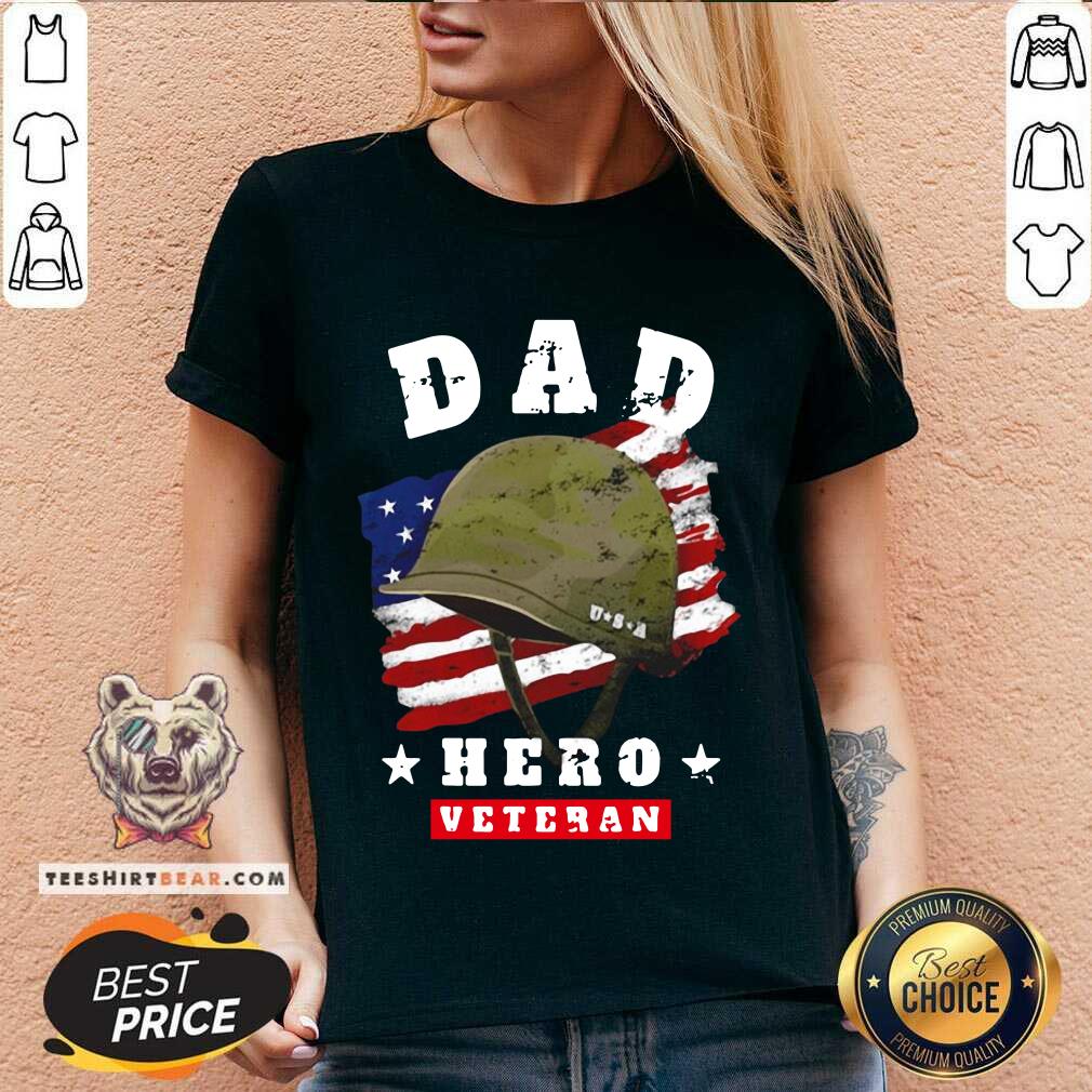 Great Dad Us Army Veteran Hero Father’s Day American Flag Shirt