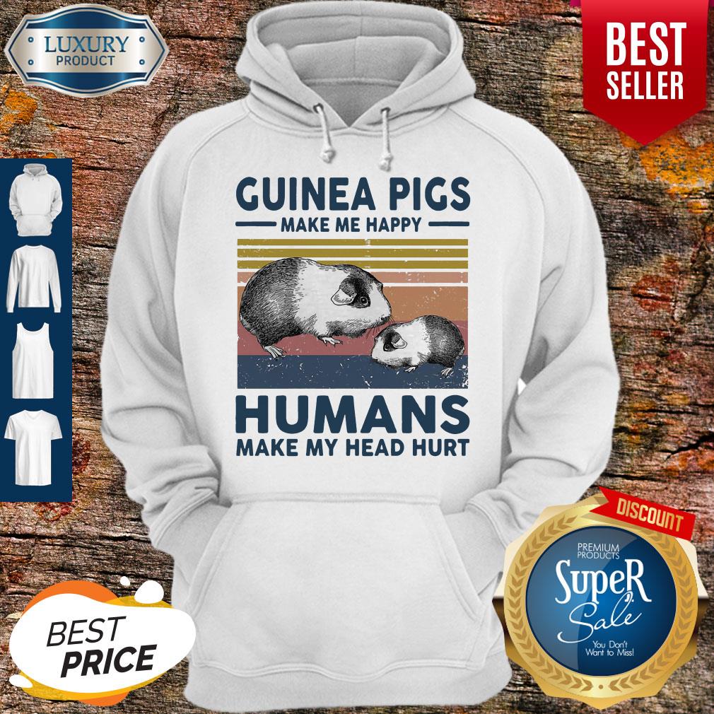 Guinea Pigs Make Me Happy Humans Make Head Hurt Vintage T-Shirt