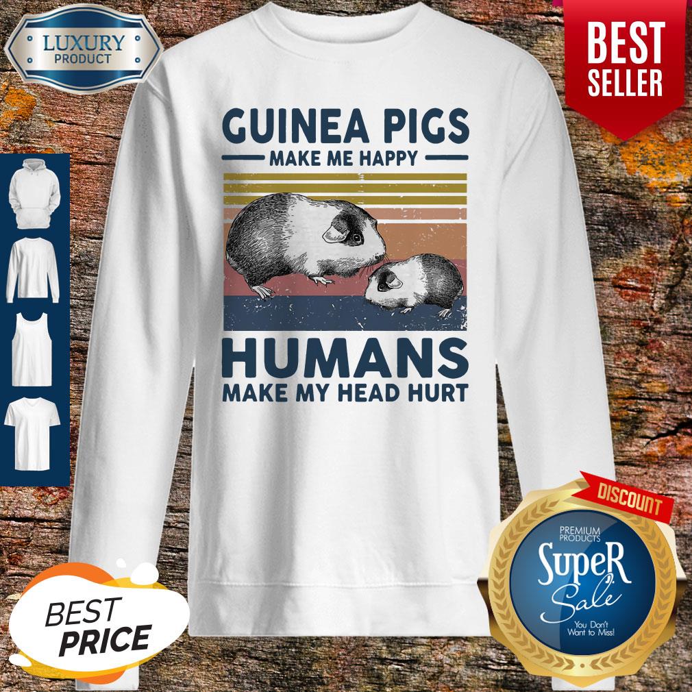 Guinea Pigs Make Me Happy Humans Make Head Hurt Vintage T-Shirt