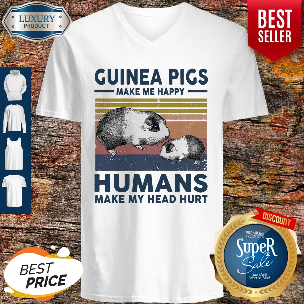 Guinea Pigs Make Me Happy Humans Make Head Hurt Vintage T-Shirt