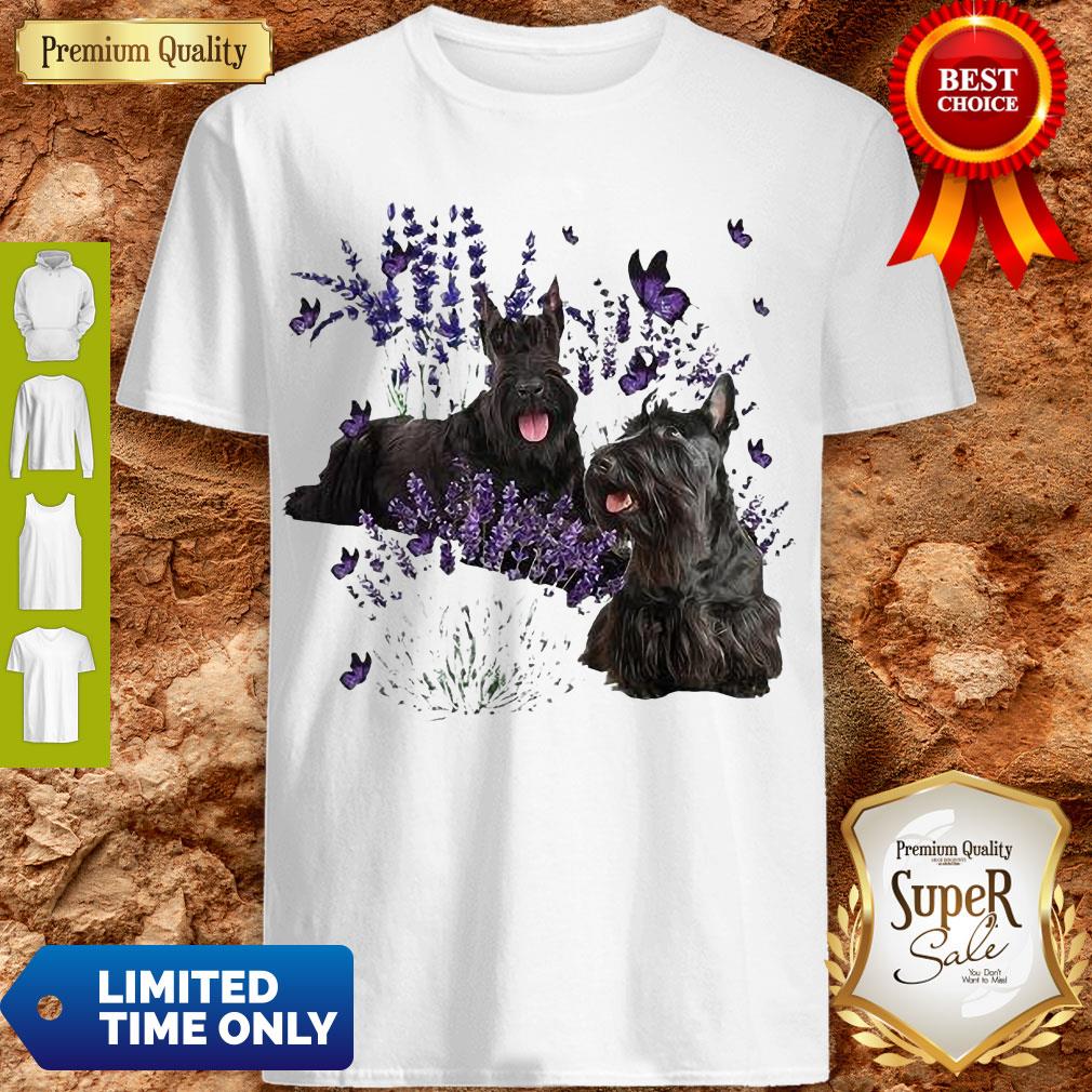 Top Scottish Terrier And Lavender Shirt