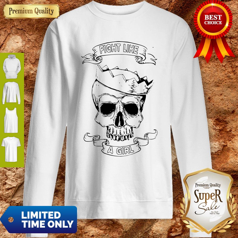 Fight Like A Girl Awareness Skull Princess Shirt