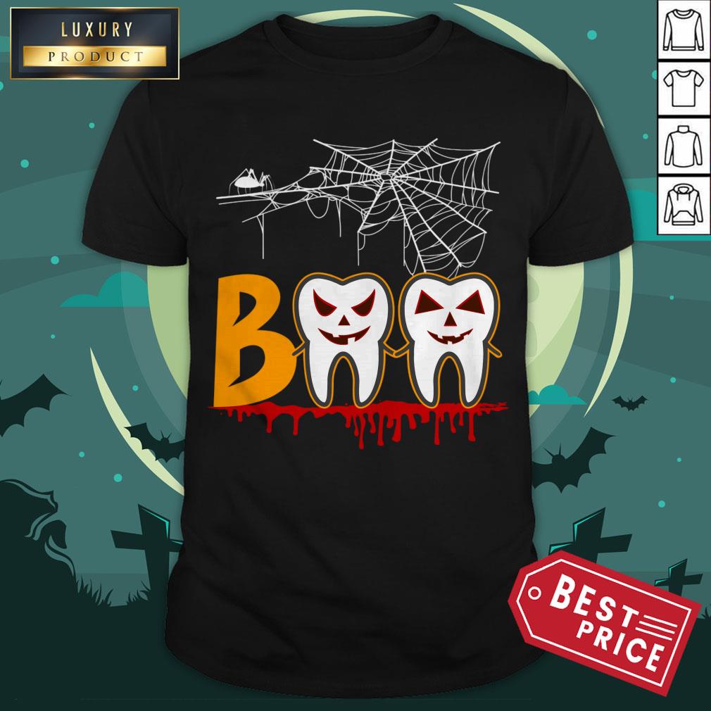 Halloween Boo Dentist Pumpkin Costume Dental Assistant Gift Shirt
