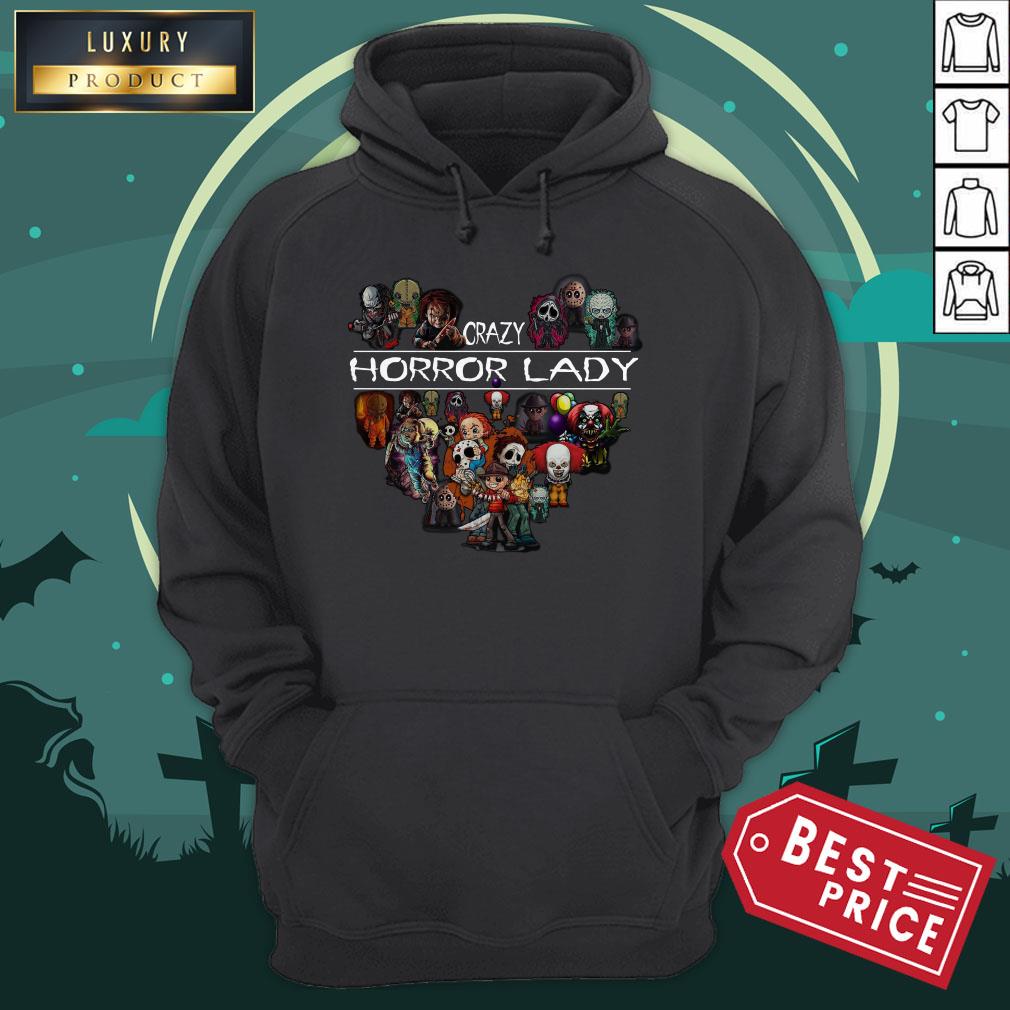 Halloween Crazy Horror Lady Heart Shirt