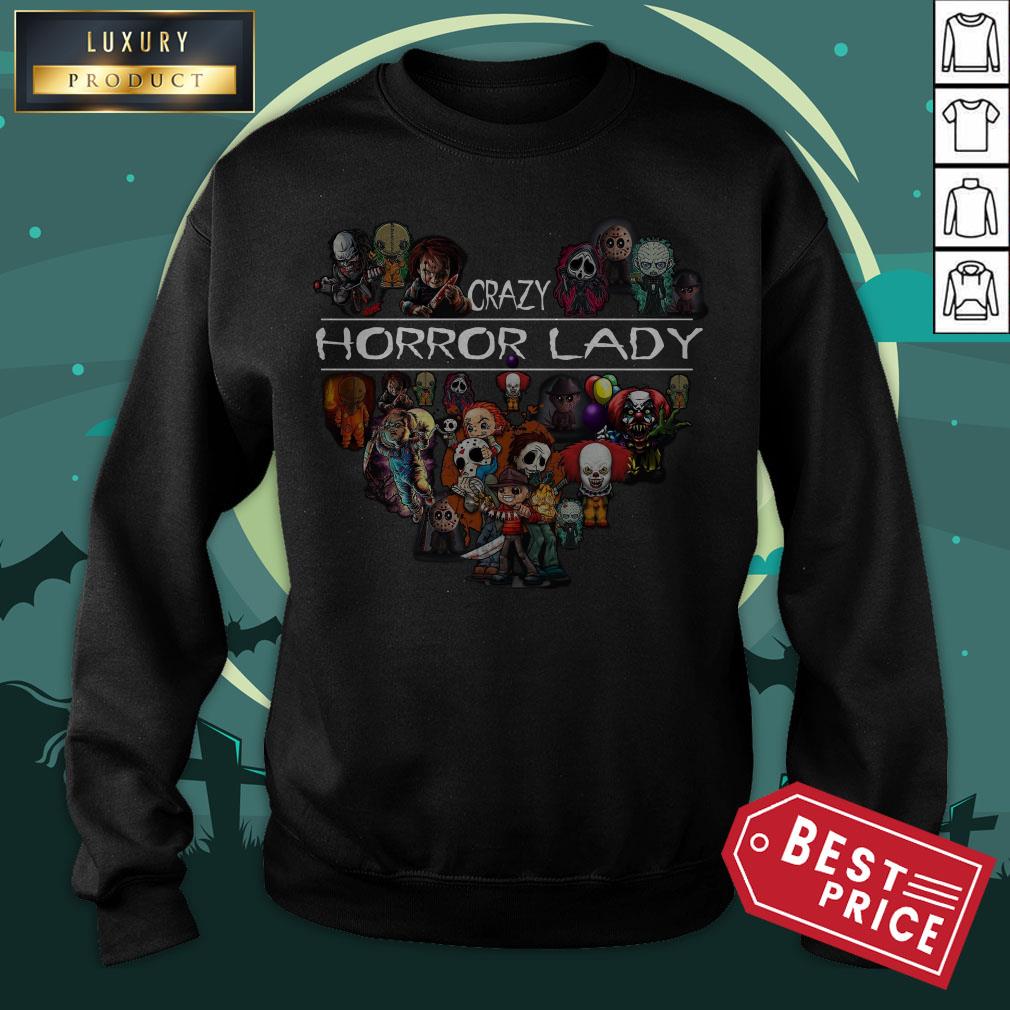 Halloween Crazy Horror Lady Heart Shirt