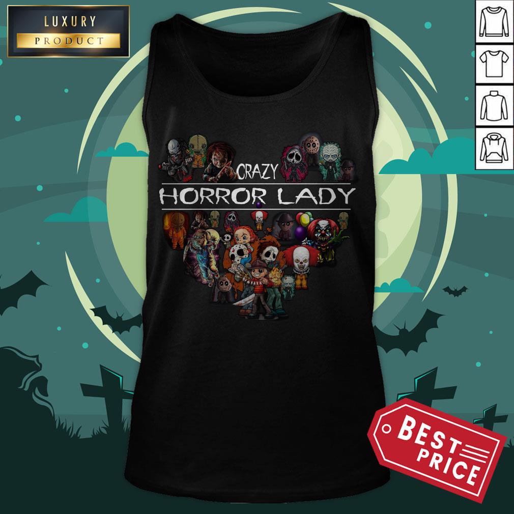 Halloween Crazy Horror Lady Heart Shirt