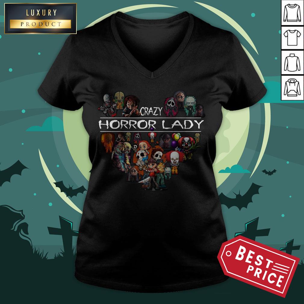 Halloween Crazy Horror Lady Heart Shirt