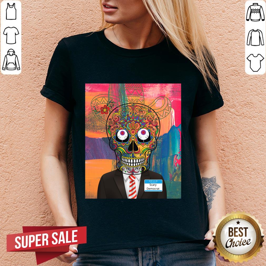 Halloween Day Of The Dead Scary Democrat Sugar Skull Man Shirt