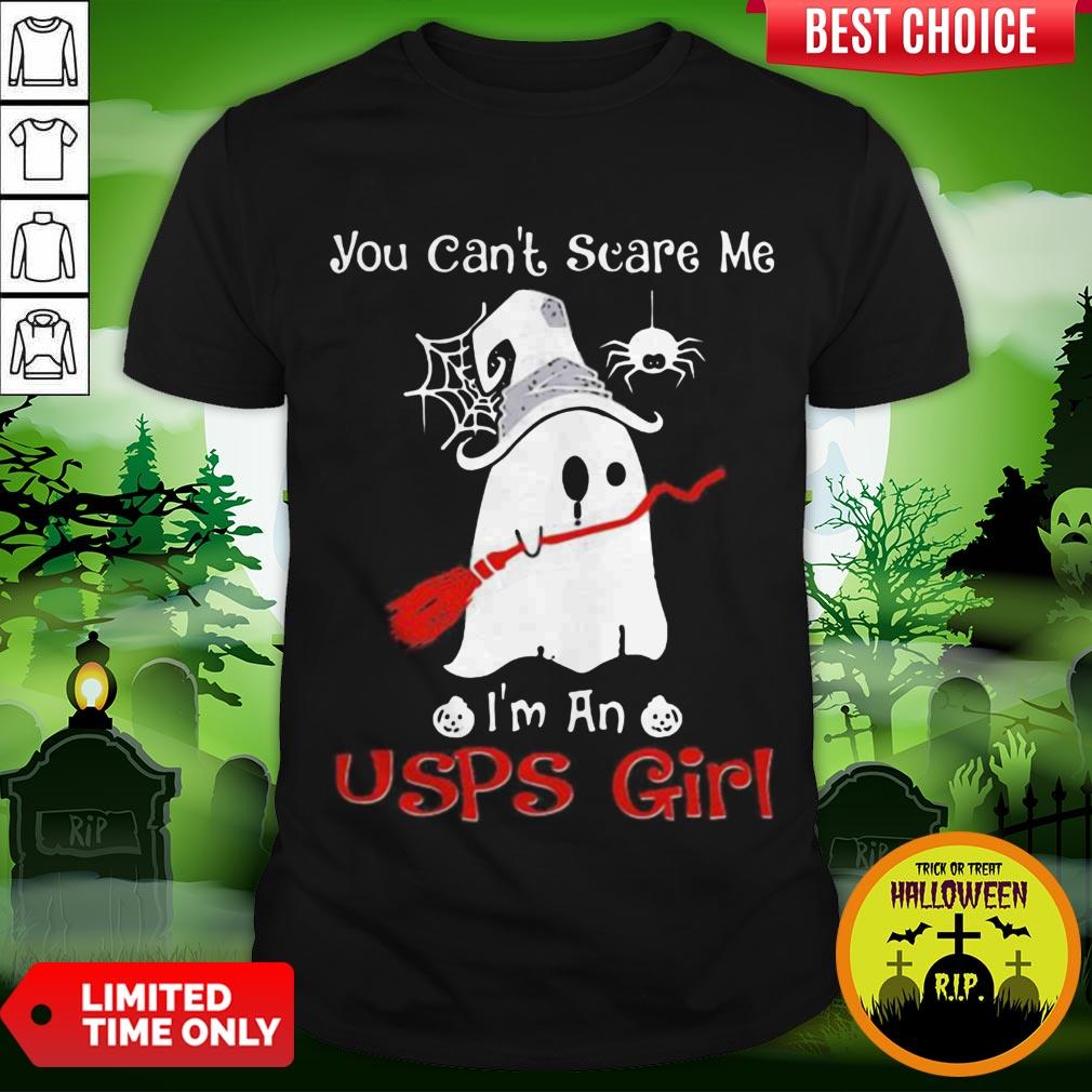 Halloween Ghost You Can’t Scare Me I’m A Usps Girl Shirt