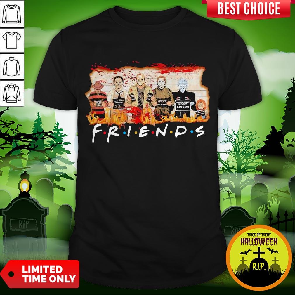 Halloween Horror Characters Friends Blood Shirt