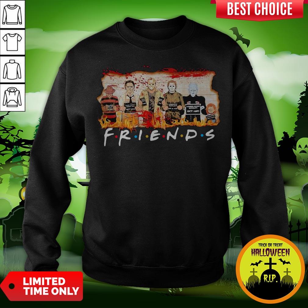 Halloween Horror Characters Friends Blood Shirt