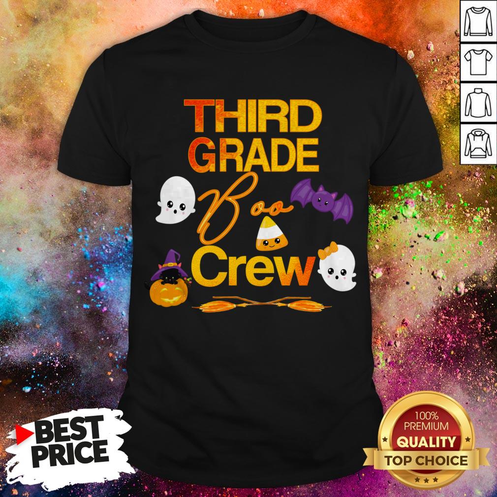 Halloween Third Grade Cute Boo Crew For Teacher And Kids Shirt