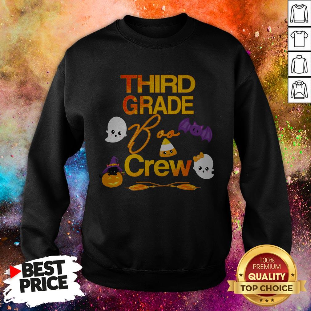 Halloween Third Grade Cute Boo Crew For Teacher And Kids Shirt