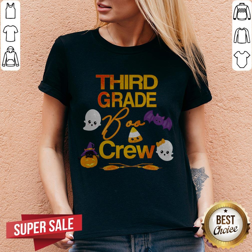 Halloween Third Grade Cute Boo Crew For Teacher And Kids Shirt