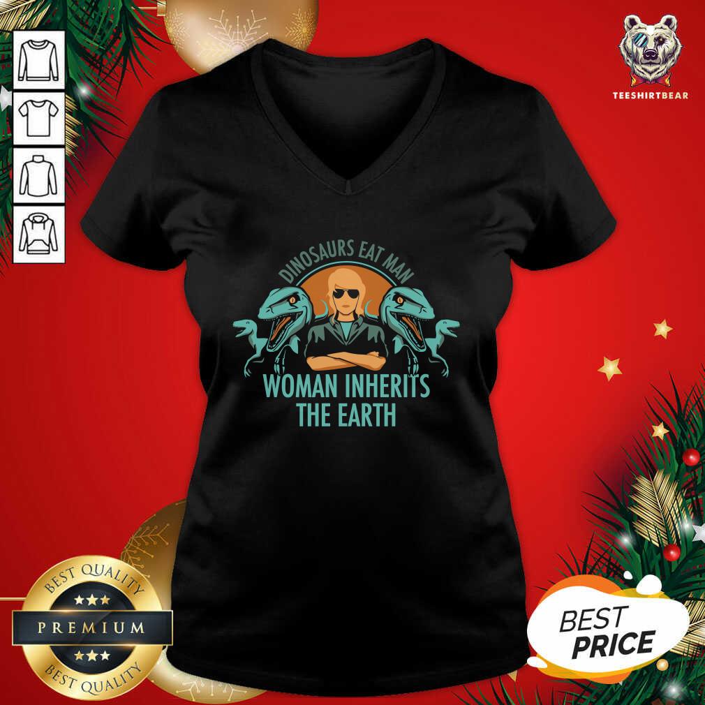 Happy Dinosaurs Eat Man Woman Inherits The Earth Shirt