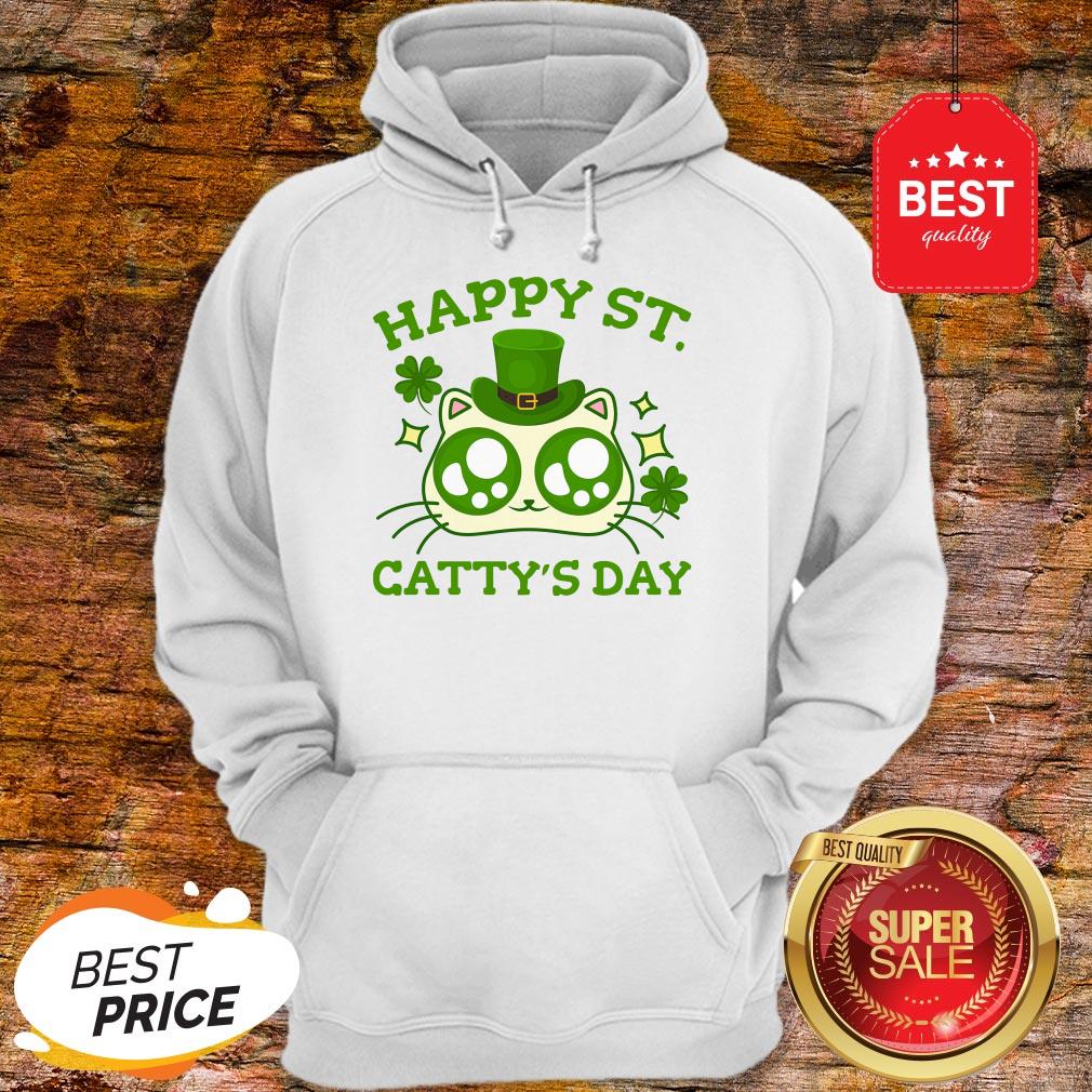 Happy St. Catty’s Day St Patricks Funny Cat Clover Shirt