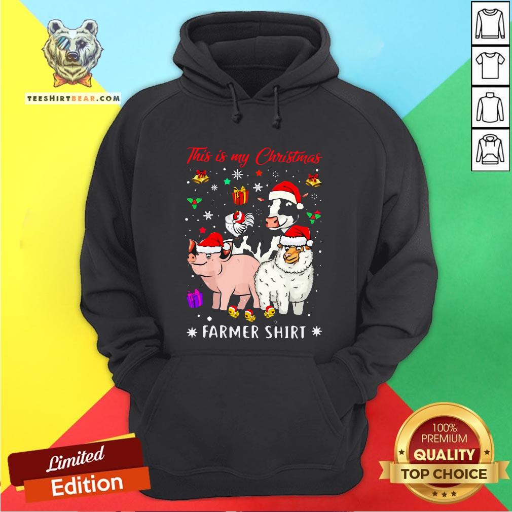 Funny This Is My Christmas Cow Pig Sheep Chicken Farmer Shirt