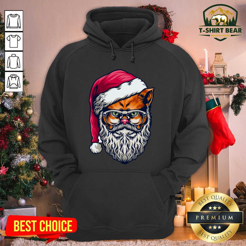 Funny Xmas Wildcat Santa Claus Christmas Shirt