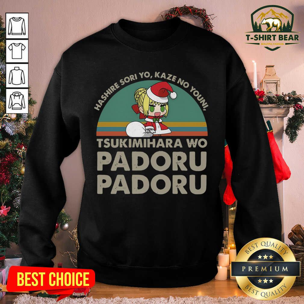 Hot Hashire Sori Yo Kaze No Youni Tsukimihara Wo Padoru Padoru Vintage Shirt