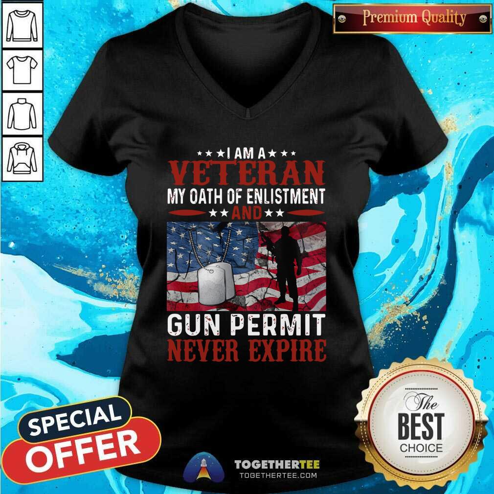 Hot I Am A Veteran Gun Permit Shirt