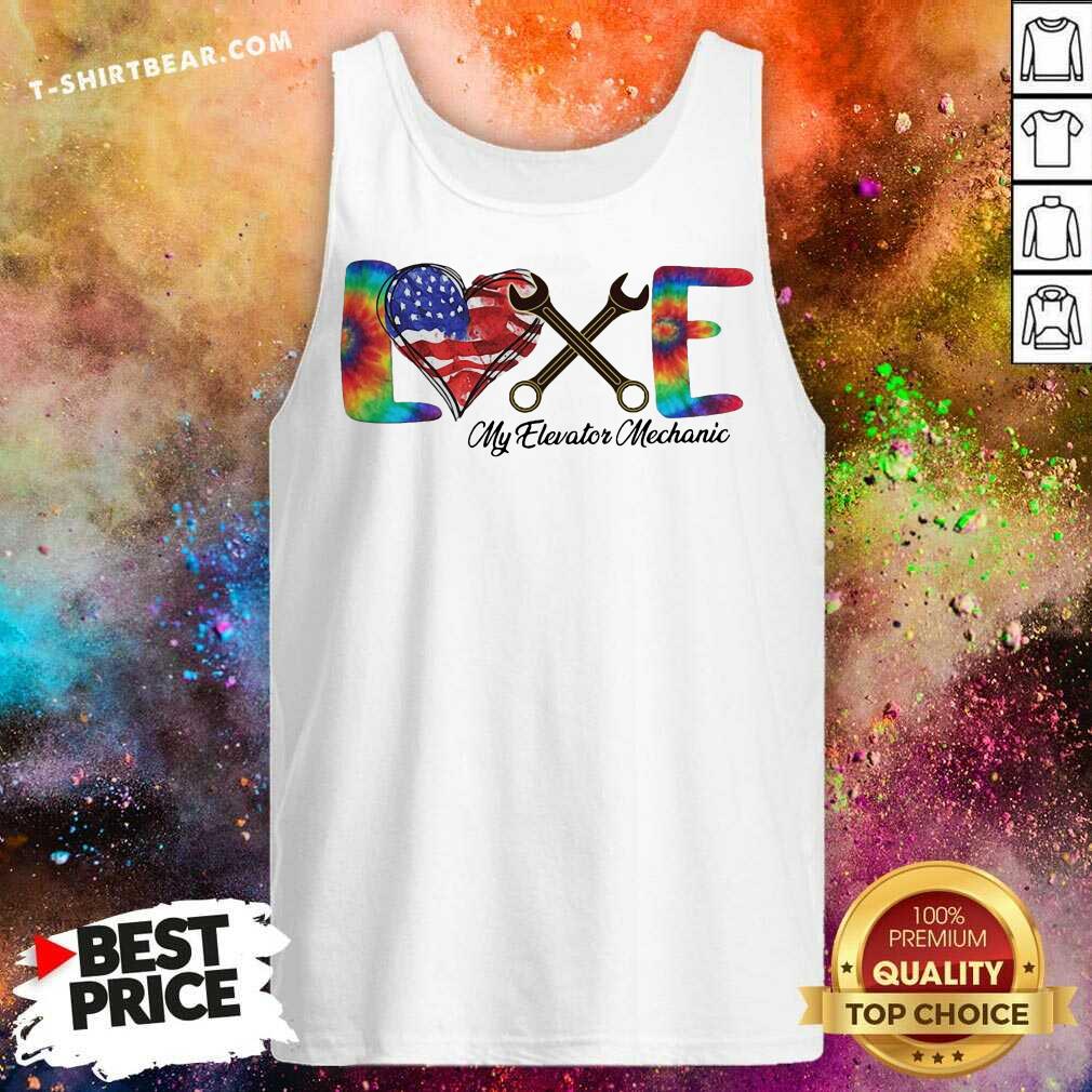 Hot Love My Elevator Mechanic American Flag Independence Day Shirt