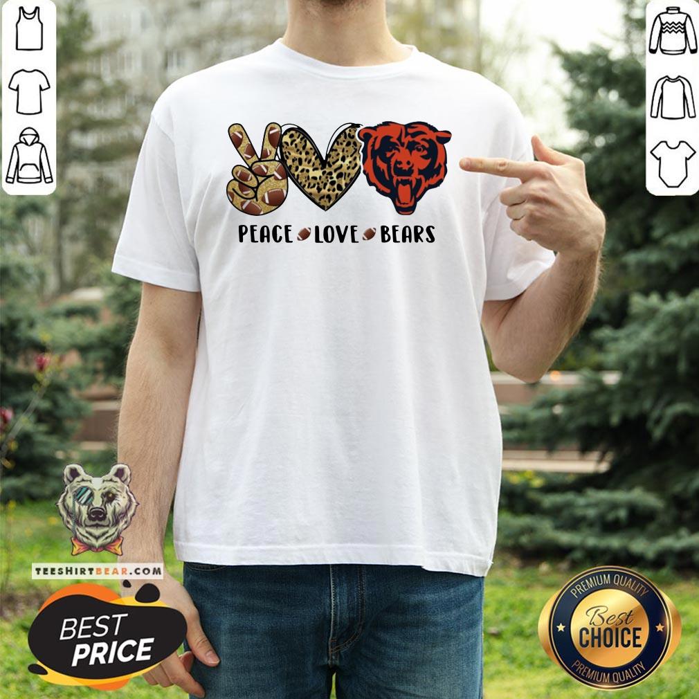 Hot Peace Love Chicago Bear Logo Shirt
