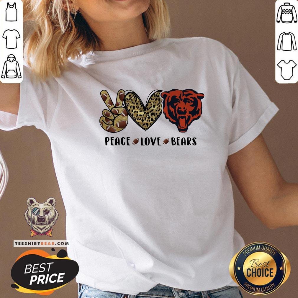 Hot Peace Love Chicago Bear Logo Shirt