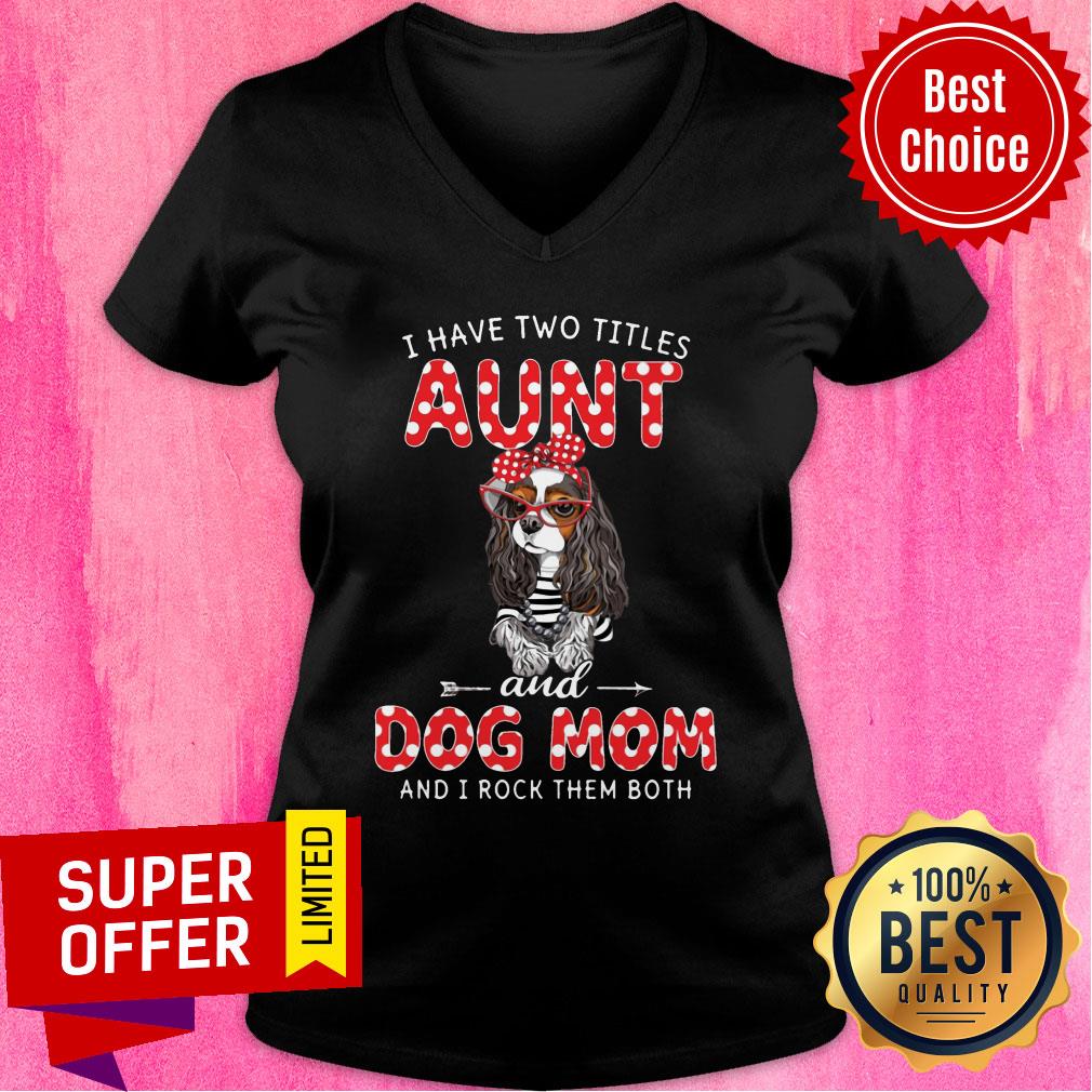 I Have Two Titles Aunt And Dog Mom Rock Shirt