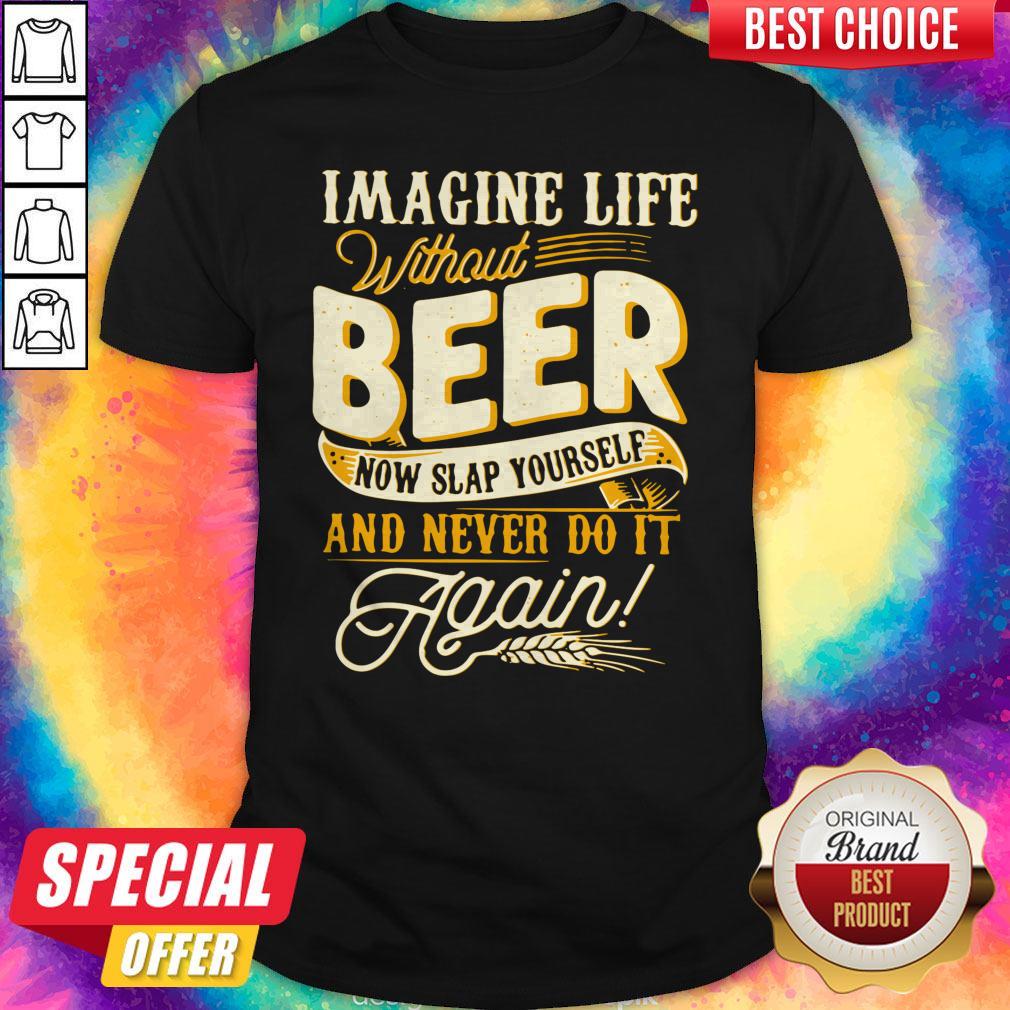 Imagine Life Without Beer Now Slap Yourself And Never Do It Again Shirt