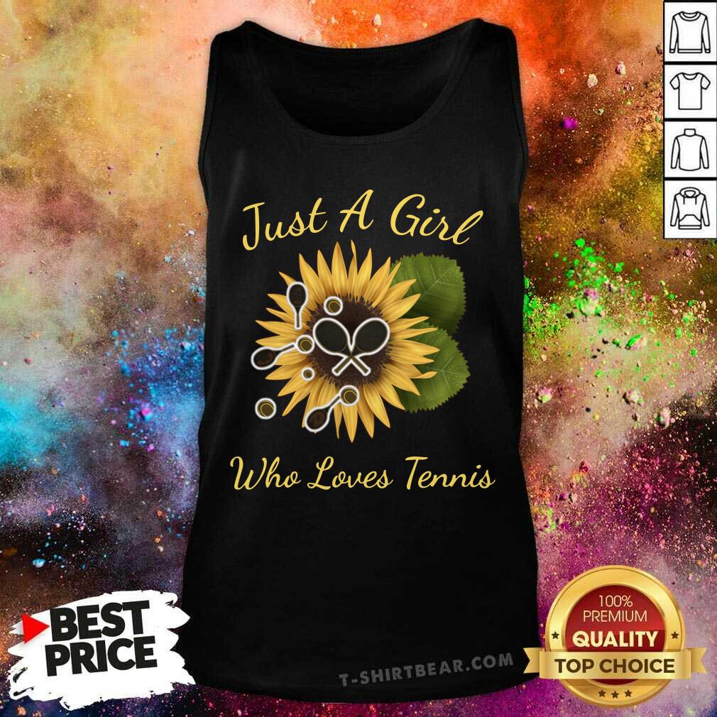 Just A Girl Who Loves Tennis Sunflower Shirt