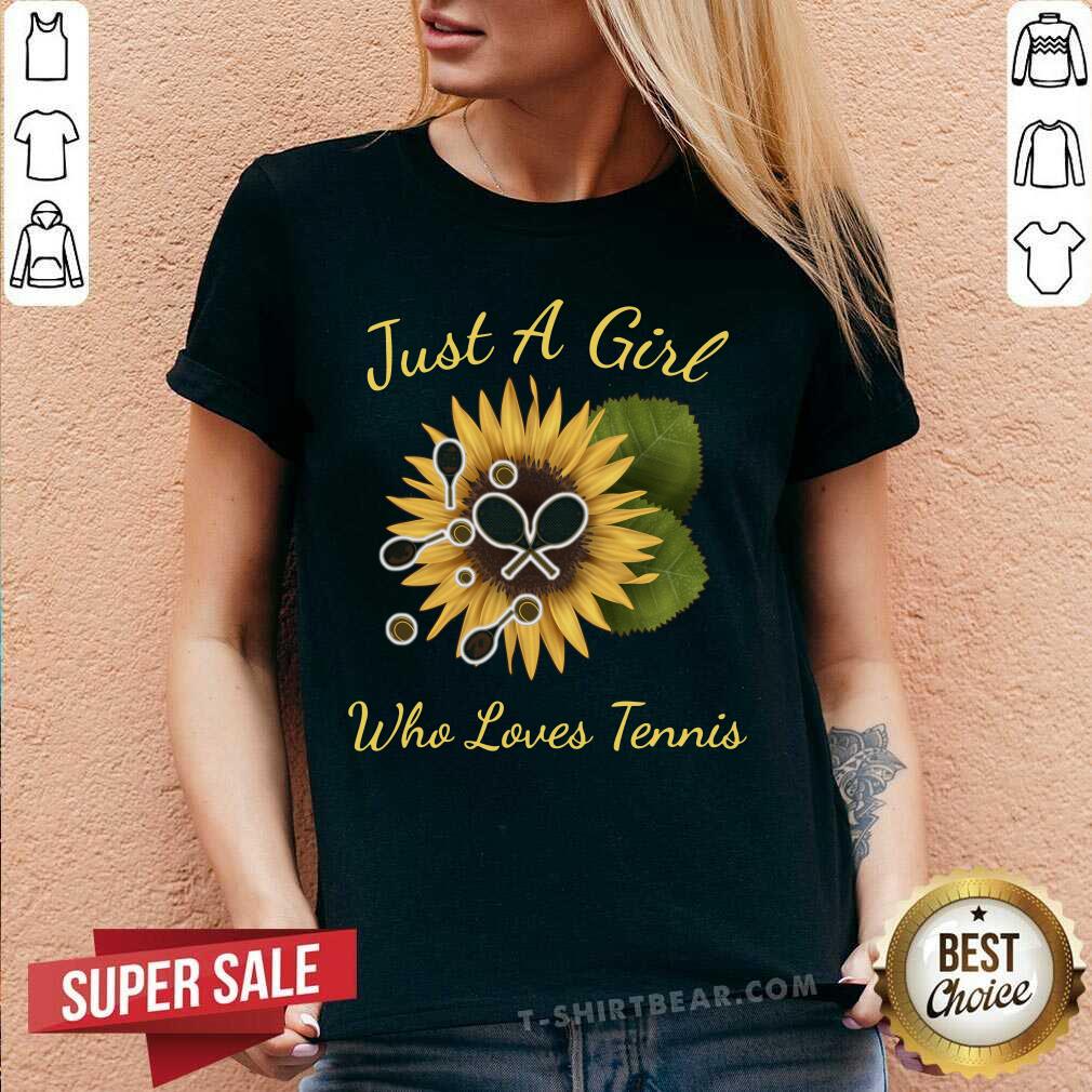 Just A Girl Who Loves Tennis Sunflower Shirt