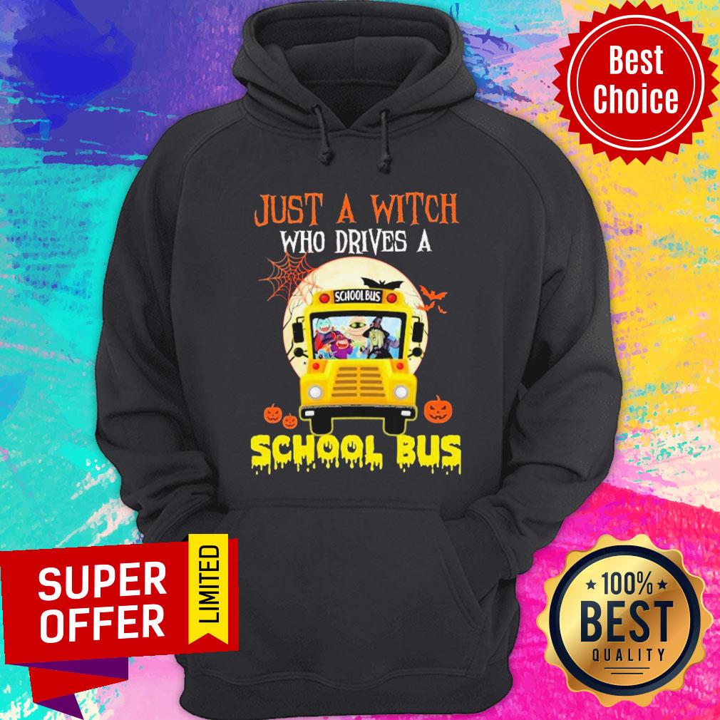 Just A Witch Who Drives A School Bus Halloween Shirt