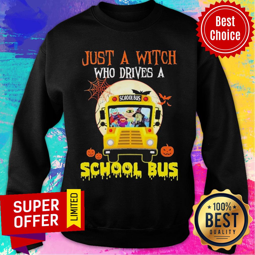 Just A Witch Who Drives A School Bus Halloween Shirt